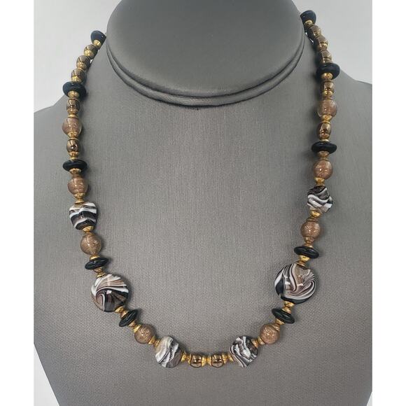 Vintage Hilary London Italian Murano Glass Convertible Necklace & Earrings Set - Picture 6 of 11